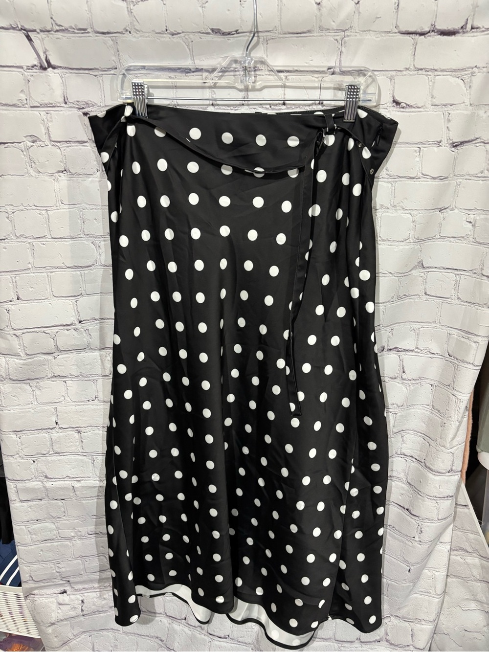 Black & White Polka Dot A line skirt